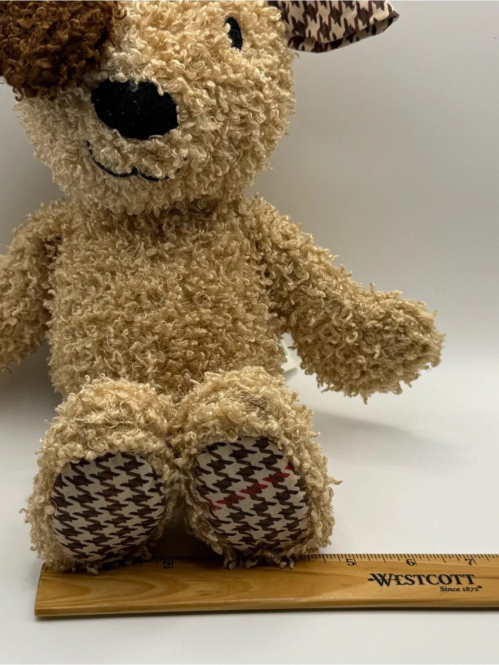 Lambs & Ivy  #203020 “Wilson” The Shaggy Dog With Houndstooth 2012 Plush (PL-42)